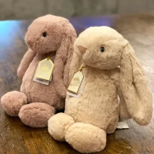 JC Soft Bunny Plush Toy Short Pile Rabbit in Pink Beige Rosa 31 to 50cm Cuddly Kawaii Doll for Teens Girls Gift