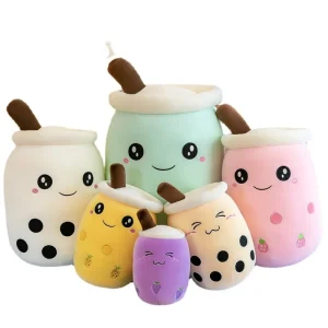 Popular Plush Toys Simulated Pearl Milk Tea Cup Dolls Cute Fruit Dolls Wholesale Large Pillows Washed Gifts